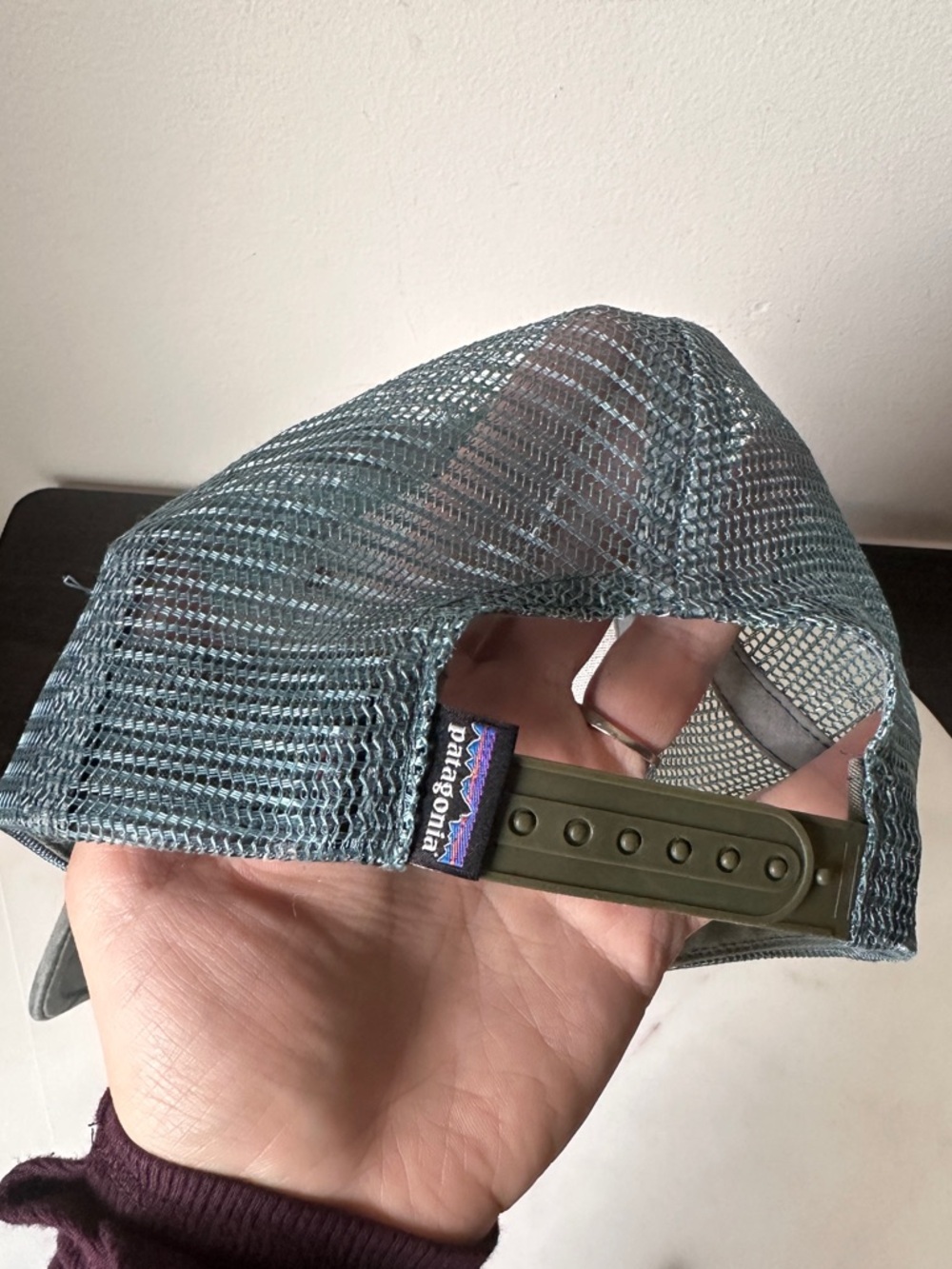 PATAGONIA LARGE LOGO Hat Cap Snap Back mesh One Size - Picture 5 of 7